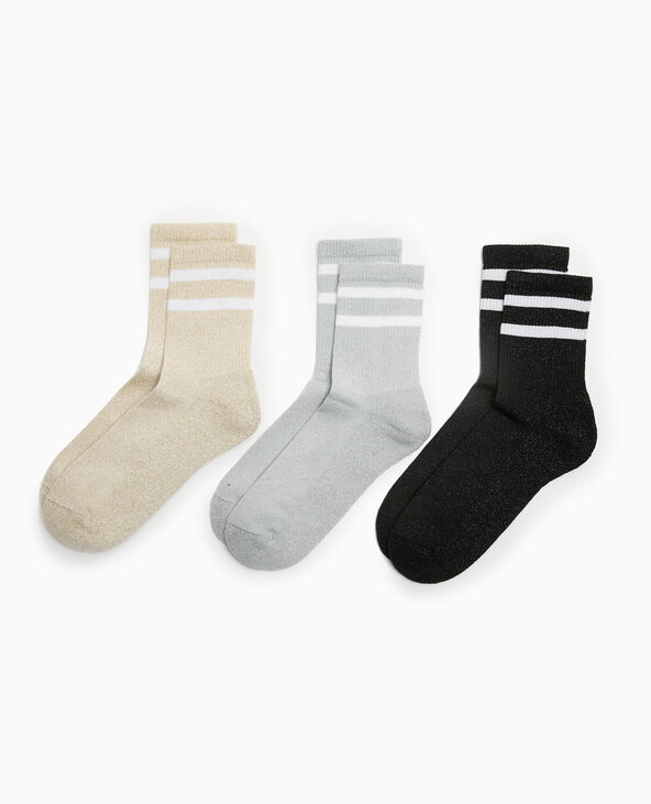 Chaussettes sport avec lurex argenté - Pimkie