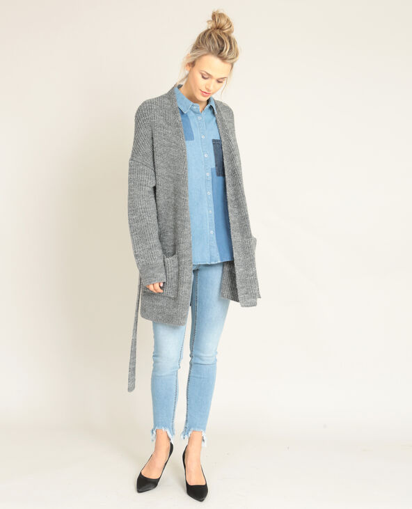 Gilet chaud gris chiné - Pimkie