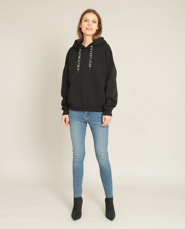 Sweat à capuche noir - Pimkie