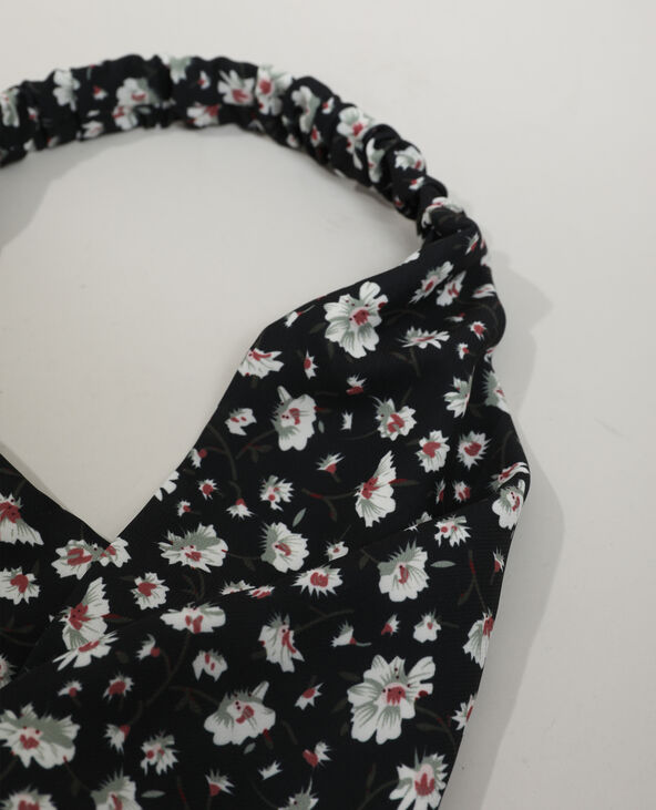 Bandeau fleuri noir - Pimkie