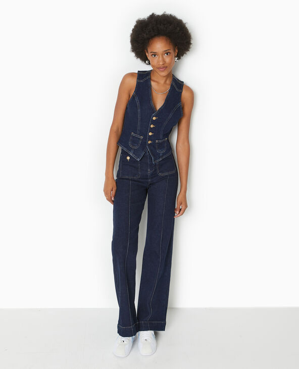 Gilet de barman en jean bleu - Pimkie