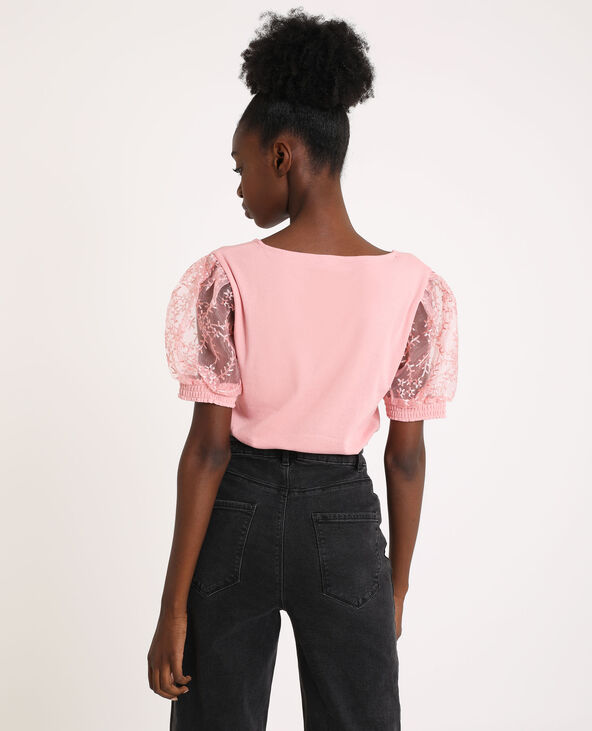Top manches ballon rose - Pimkie