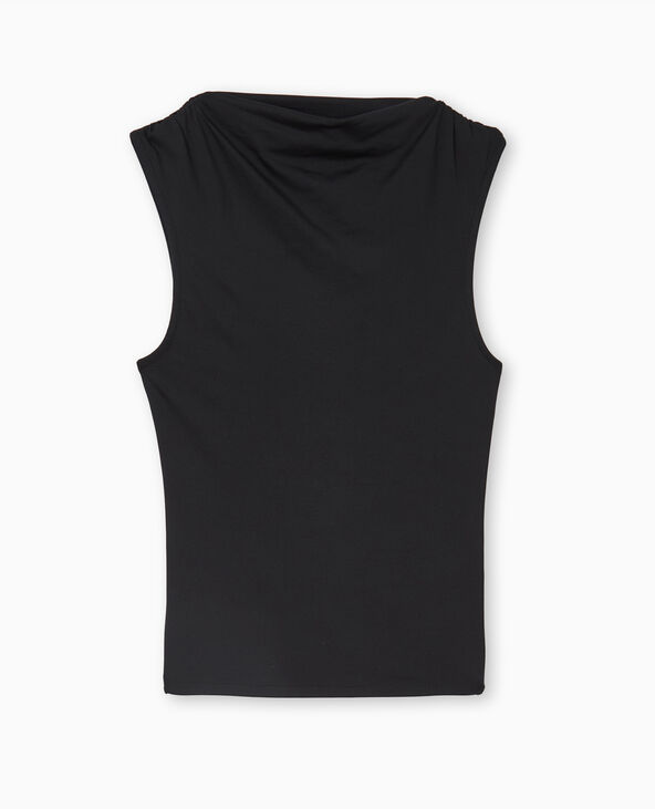 Top sans manches encolure drapée noir - Pimkie