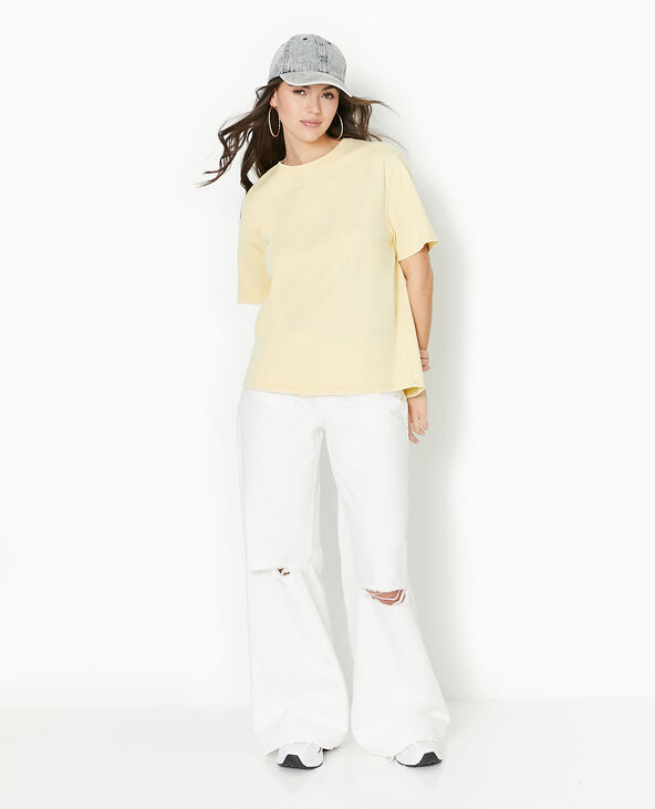 T-shirt oversize effet délavé beige - Pimkie