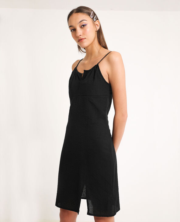 Robe à fines bretelles noir - Pimkie