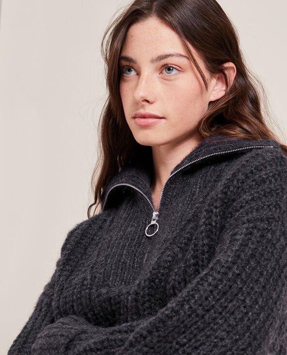 Pull grosse maille col camionneur