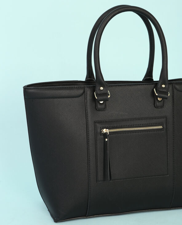 Sac cabas rigide noir - Pimkie