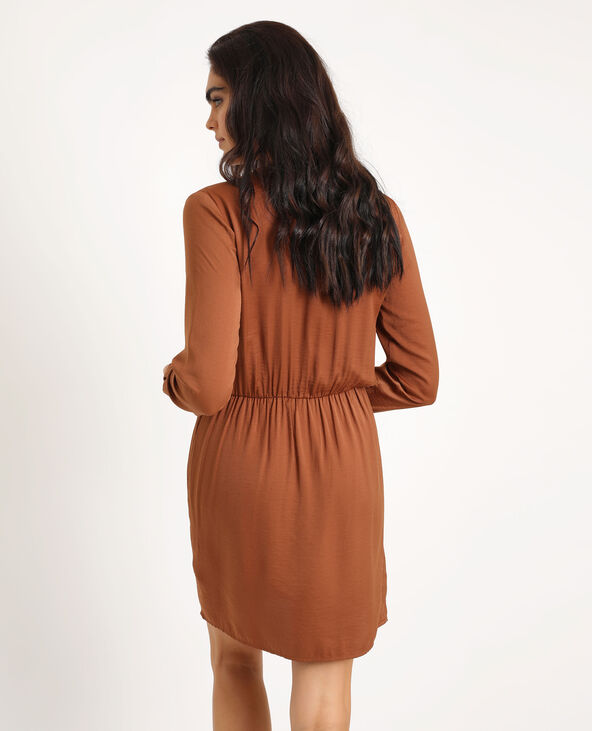 Robe satinée marron - Pimkie