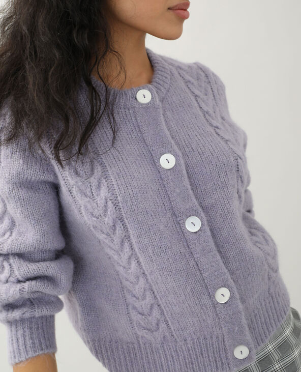 Gilet torsadé violet - Pimkie