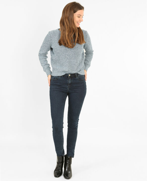 Pull à grosse maille bleu foncé - Pimkie