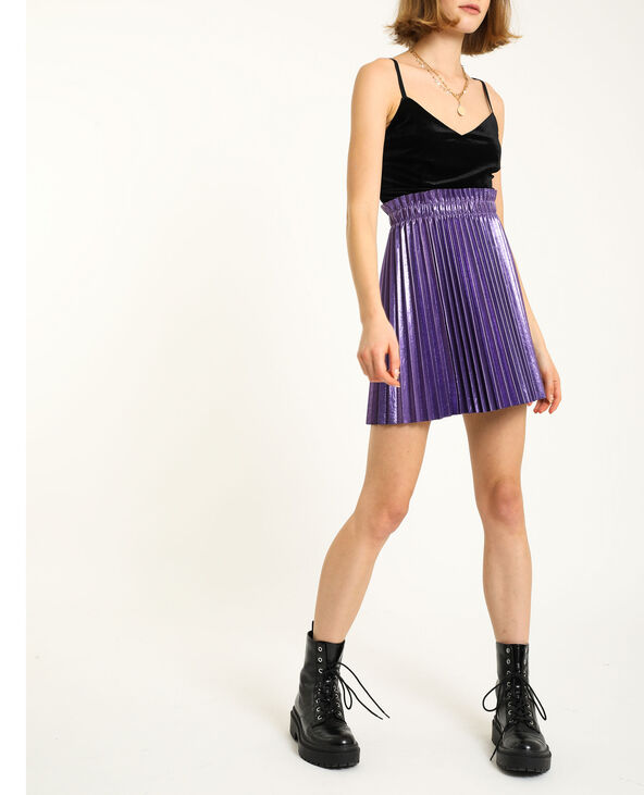 Jupe plissée hot sale simili cuir zara