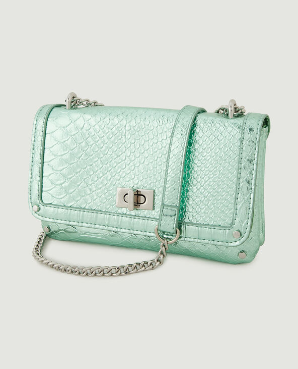 Sac pochette avec chaine vert anis - Pimkie