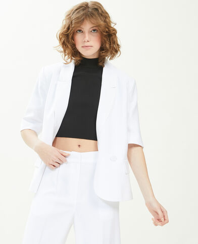 Veste blazer manches courtes blanc - Pimkie