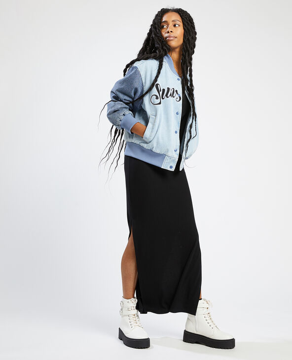 Robe longue et moulante noir - Pimkie