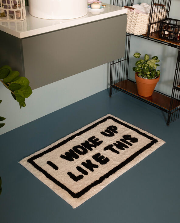 Tapis à message noir - Pimkie
