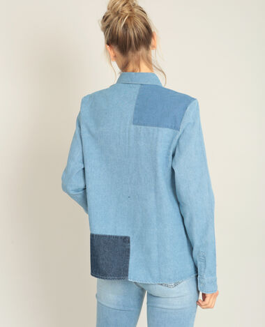 Chemise en jean bleu - Pimkie
