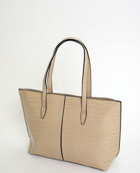 Sac cabas croco beige - Pimkie