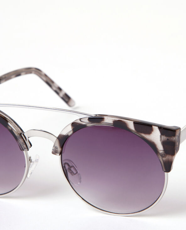 Lunettes de soleil à pont blanc - Pimkie