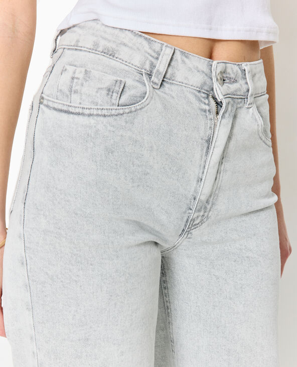 Jean wide taille haute gris - Pimkie