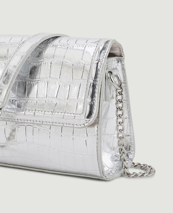 Sac pochette avec chaines argenté - Pimkie