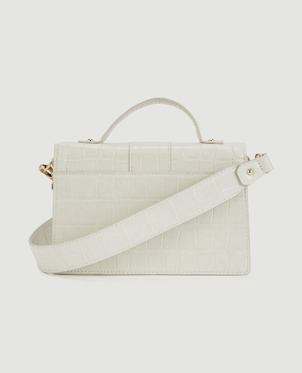Sac boxy effet croco écru - Pimkie