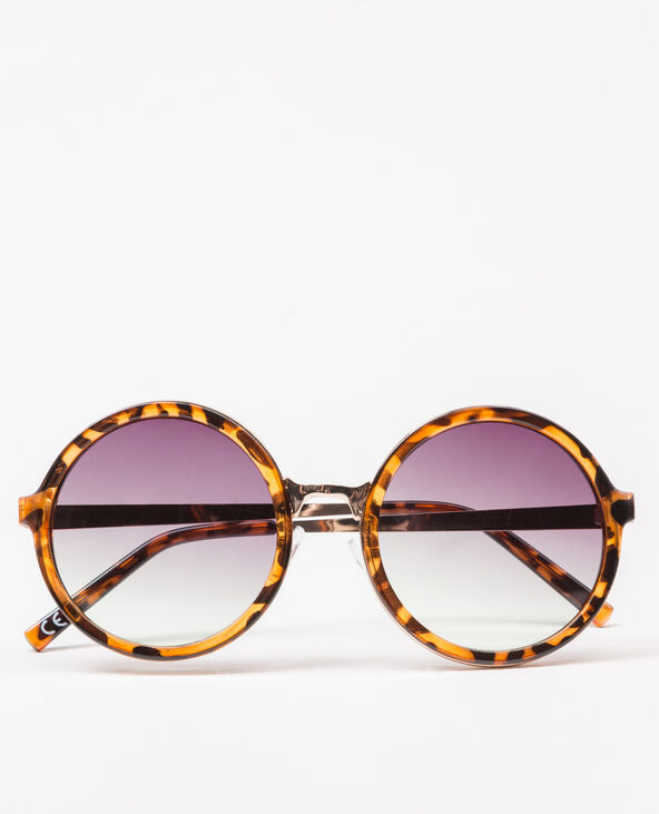 Lunettes de soleil rondes marron - Pimkie
