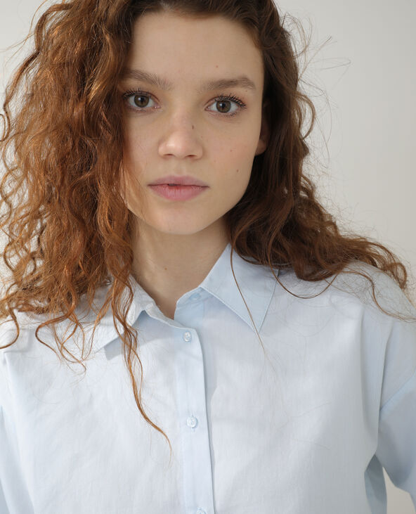 Chemise courte bleu turquoise - Pimkie
