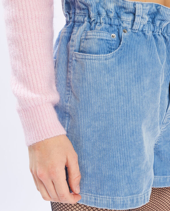 Short en velours côtelé bleu - Pimkie