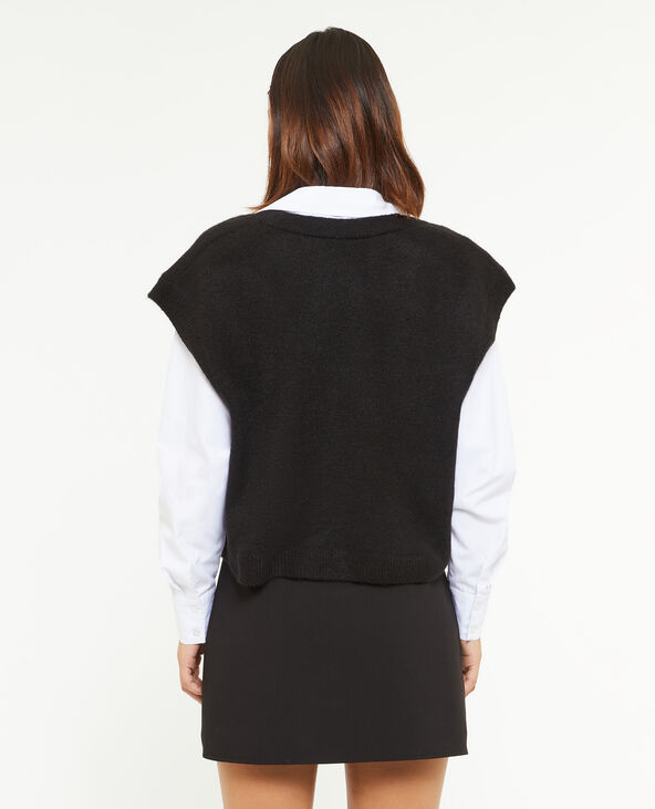 Pull sans manche cropped noir - Pimkie