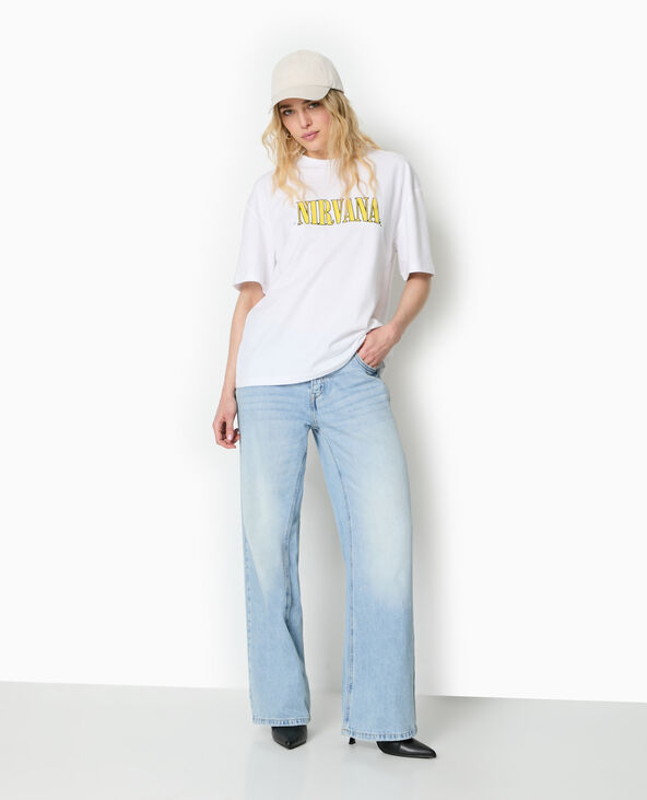 T-shirt oversize NIRVANA blanc - Pimkie