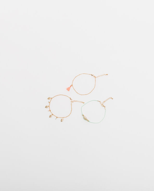 Lot de 3 bracelets de cheville doré - Pimkie