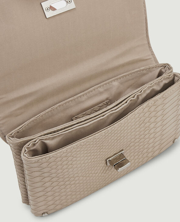 Sac pochette avec chaine taupe - Pimkie