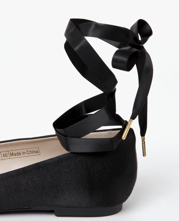 Ballerines satinées noir - Pimkie