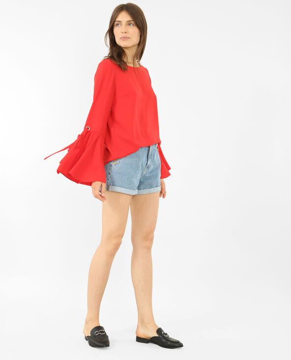 Blouse fluide manches pagode rouge - Pimkie