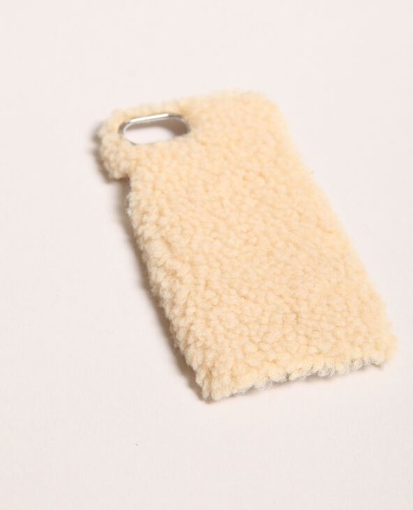 Coque iPhone fourrure blanc - Pimkie