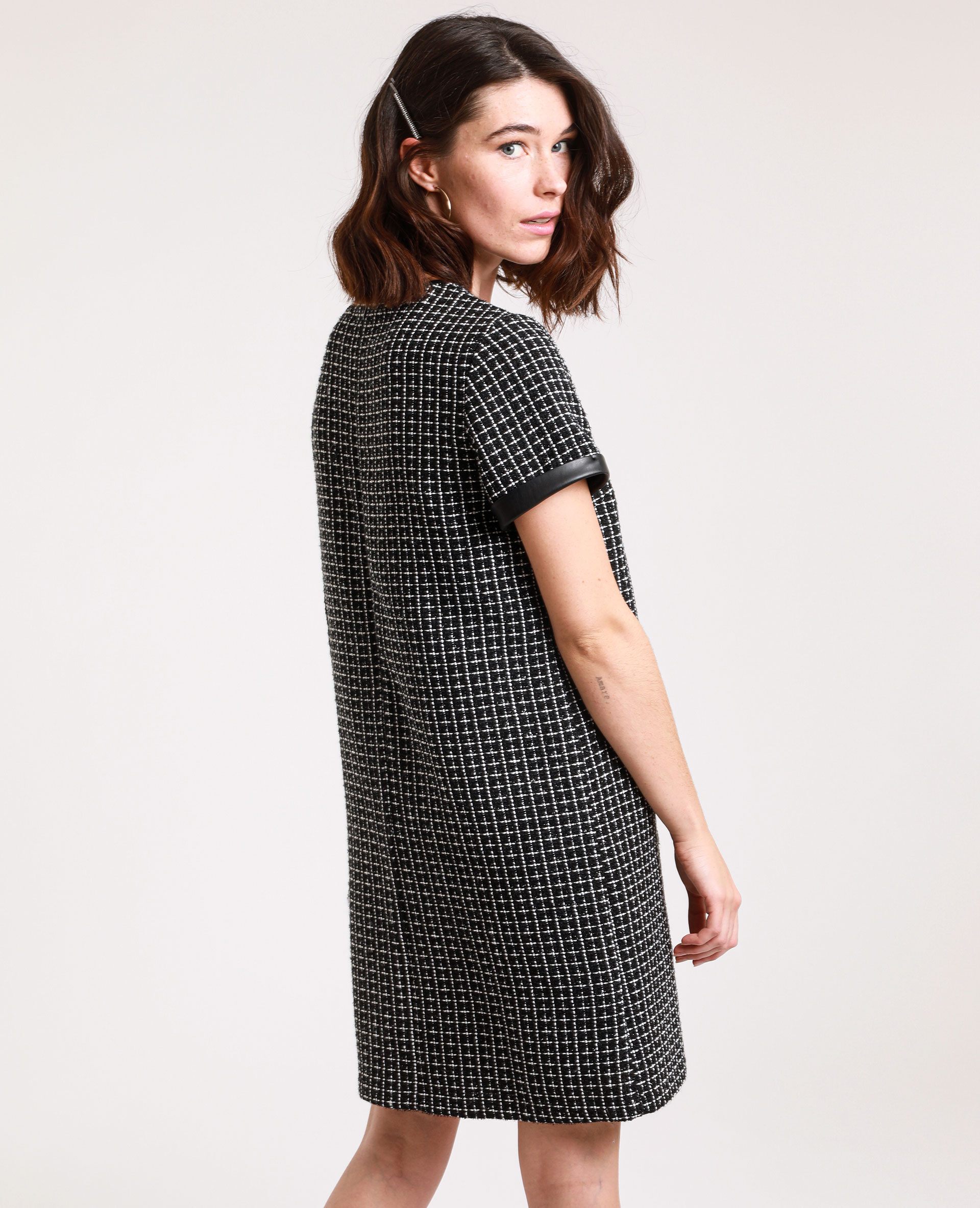 Robe tweed noir