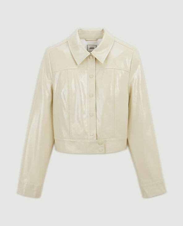 Veste courte et droite en vinyle