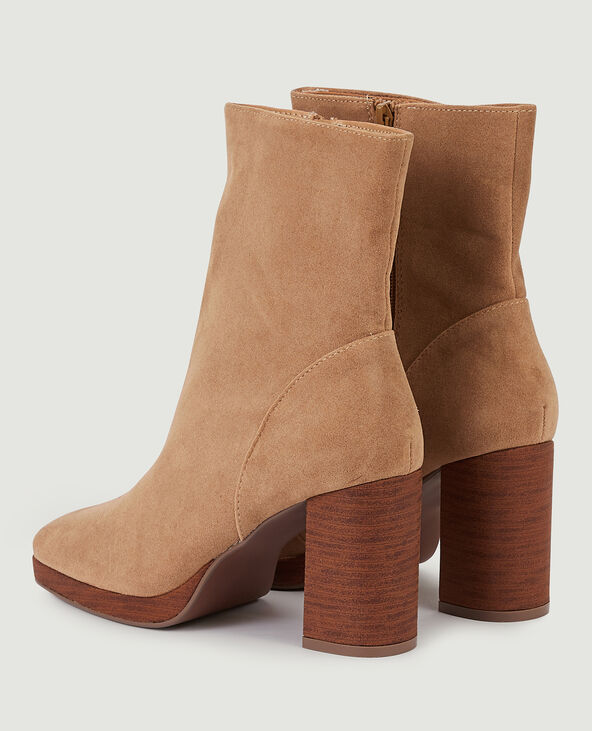 Boots suédine beige - Pimkie