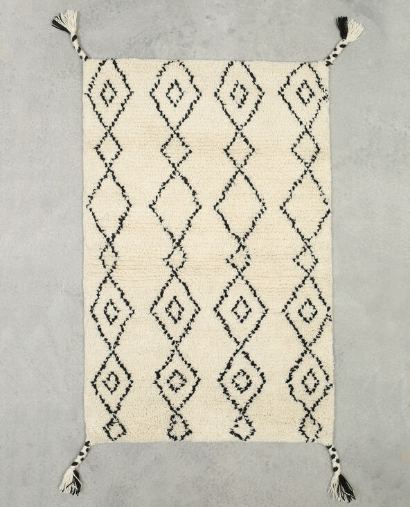 Tapis berbère à losanges blanc - Pimkie