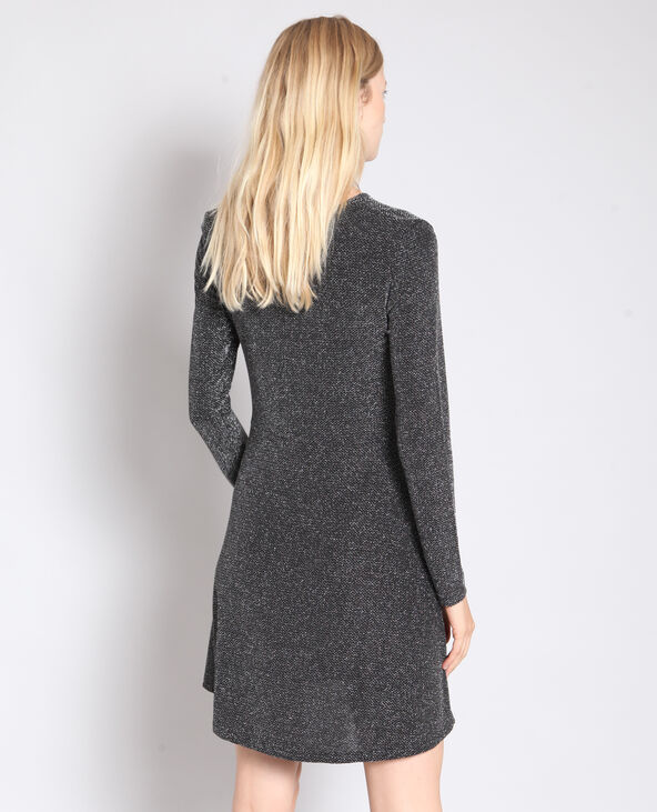 Robe trapèze lurex argenté - Pimkie