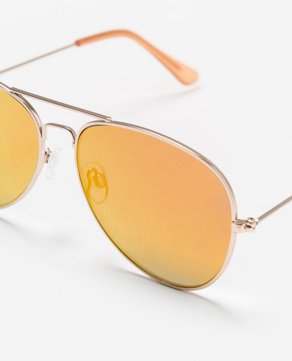 Lunettes de soleil style aviateur corail - Pimkie