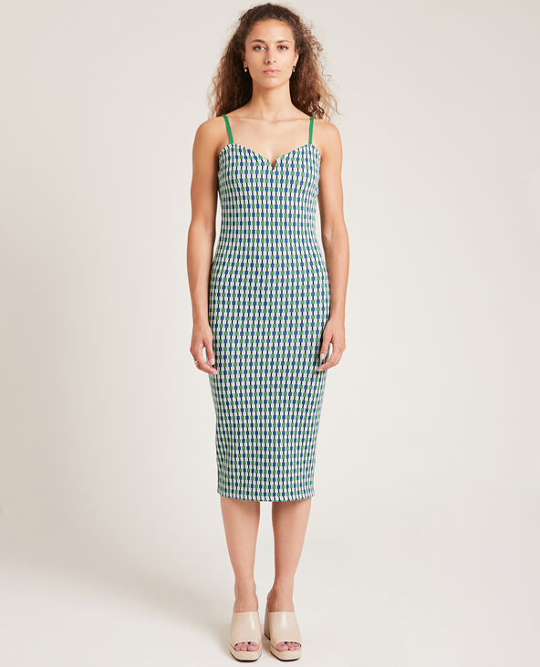 Robe longue en maille tricot vert - Pimkie