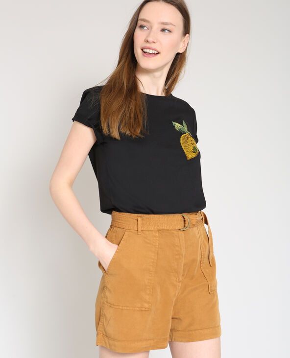T-shirt citron noir - Pimkie