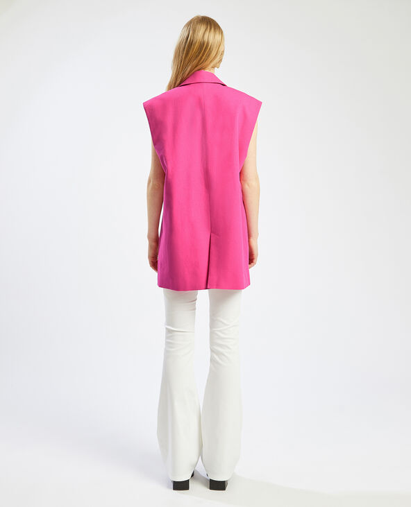 Veste blazer sans manche rose fuchsia - Pimkie