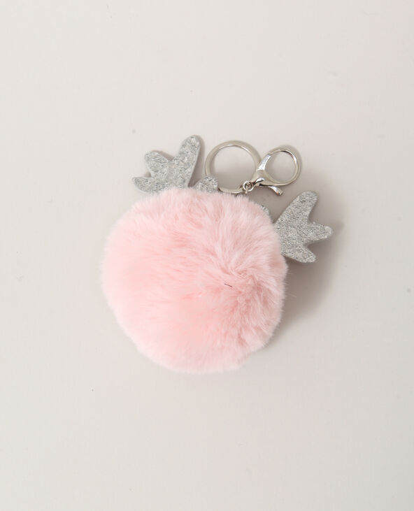 Porte-clés pompon rose - Pimkie