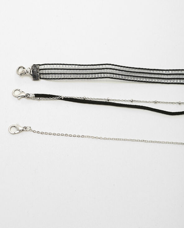 Set de colliers choker argenté - Pimkie