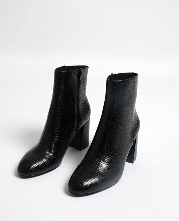 Bottines en écailles noir - Pimkie