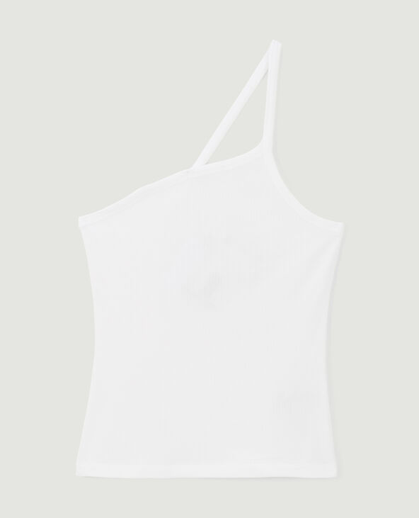 Top asymétrique 1 bretelle blanc - Pimkie