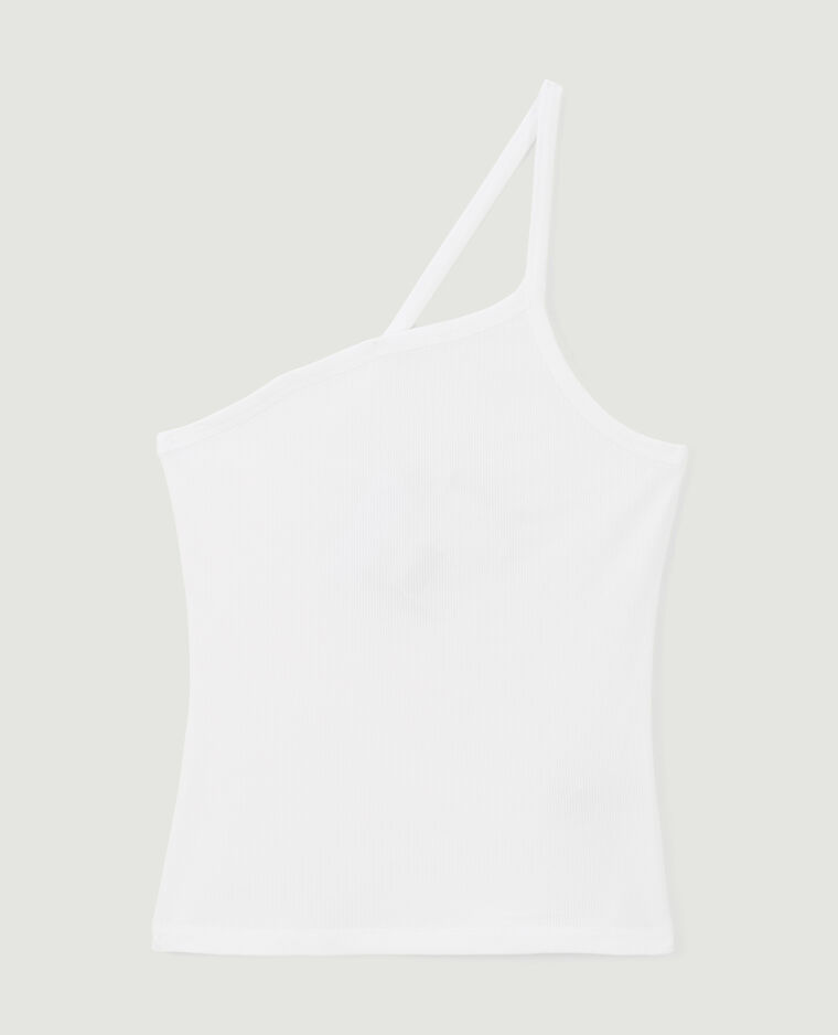 Top asymétrique 1 bretelle blanc - Pimkie
