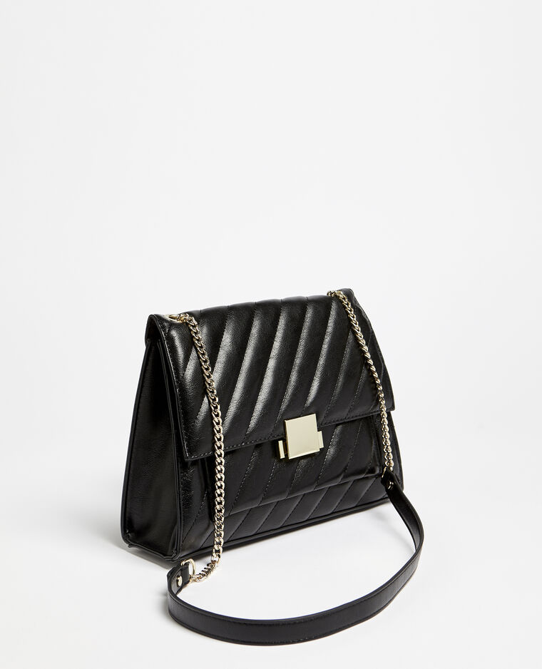 Sac faux cuir effet matelassé noir - Pimkie